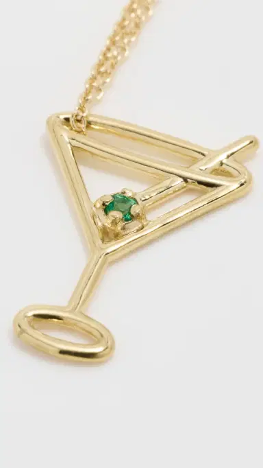 ALIITA Martini Esmeralda Gold Necklace Yellow Gold One Size | Thumbnail 5