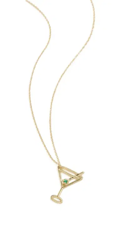 ALIITA Martini Esmeralda Gold Necklace Yellow Gold One Size | Thumbnail 1