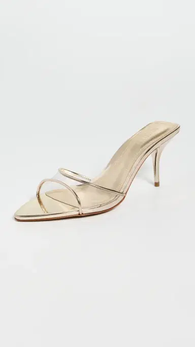 Schutz Elodie Vinyl Sandals Transpare/Platina 9 | Thumbnail 2