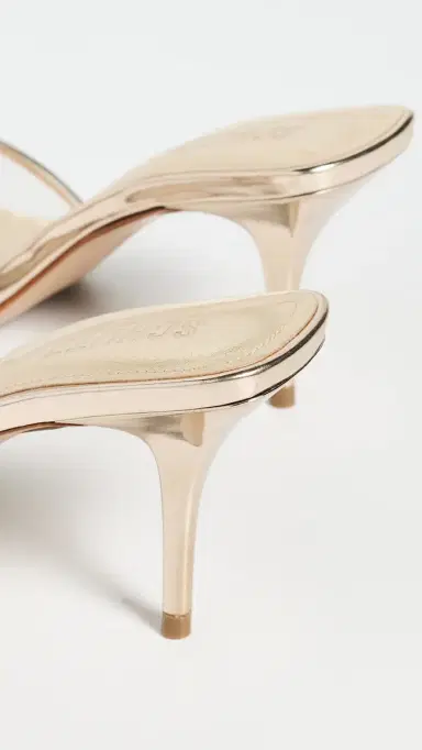 Schutz Elodie Vinyl Sandals Transpare/Platina 9 | Thumbnail 4