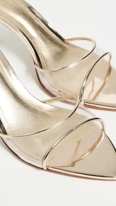 Schutz Elodie Vinyl Sandals Transpare/Platina 9 | Thumbnail 6