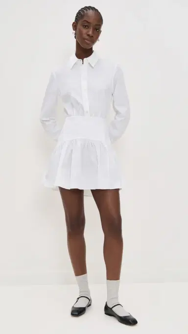 STAUD Rocco Mini Dress White | Thumbnail 5 STAUD Rocco Mini Dress White | Thumbnail 5