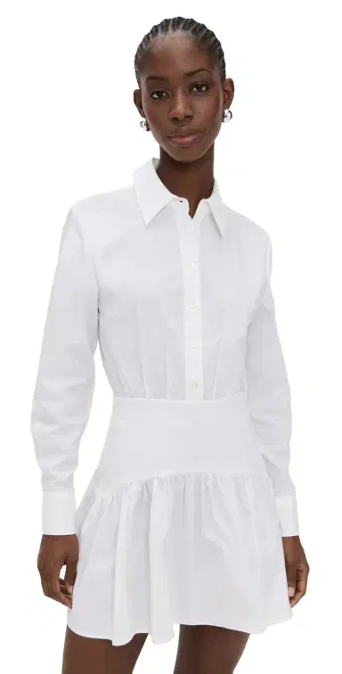 STAUD Rocco Mini Dress White | Thumbnail 1 STAUD Rocco Mini Dress White | Thumbnail 1