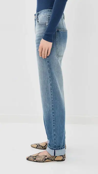 Tibi Selvedge Denim 5 Pocket Alec Jeans Classic Blue 29 | Thumbnail 4