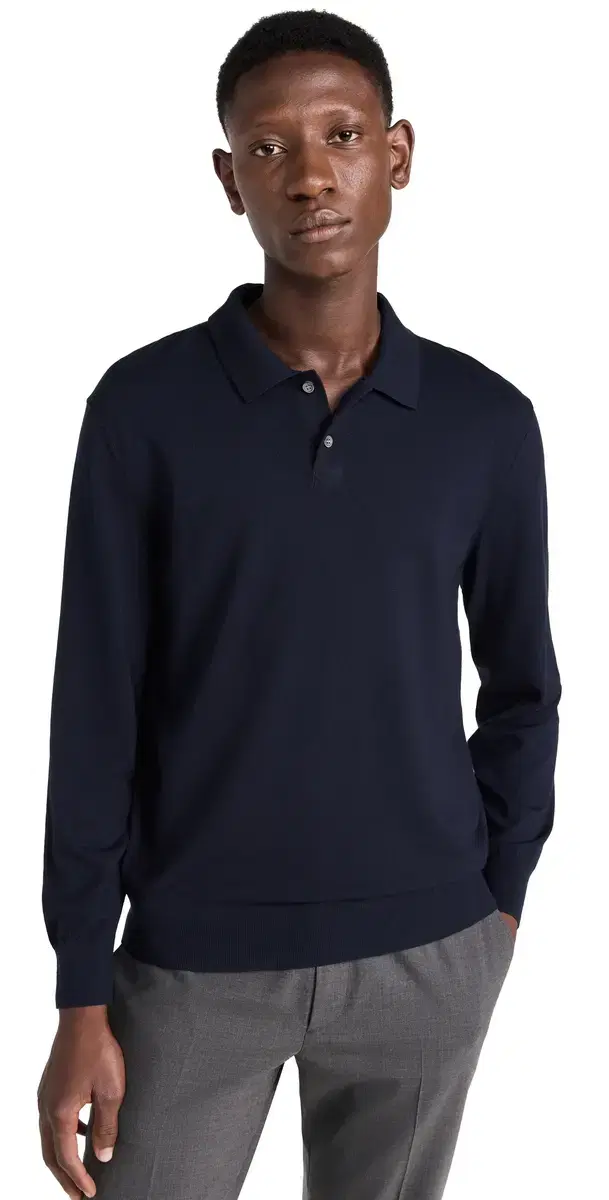 Goris Polo Long Sleeve in Light Bilen Baltic L