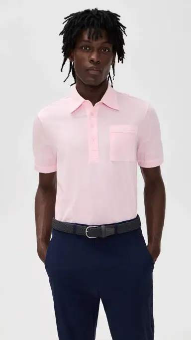 Adidas Golf Originals Pocket Polo Clear Pink/Chalk White L | Thumbnail 2
