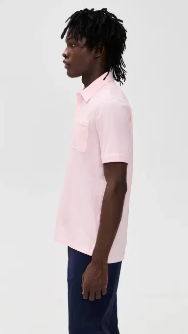 Adidas Golf Originals Pocket Polo Clear Pink/Chalk White L | Thumbnail 4