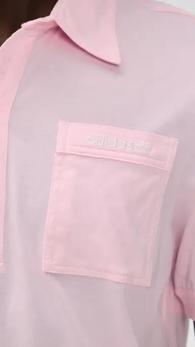 Adidas Golf Originals Pocket Polo Clear Pink/Chalk White L | Thumbnail 6
