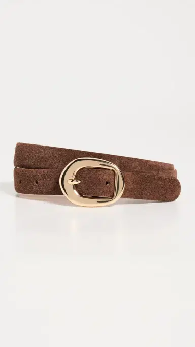 B-Low The Belt Greyson Mini Suede Belt Chocolate Gold | Thumbnail 2