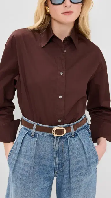 B-Low The Belt Greyson Mini Suede Belt Chocolate Gold | Thumbnail 3