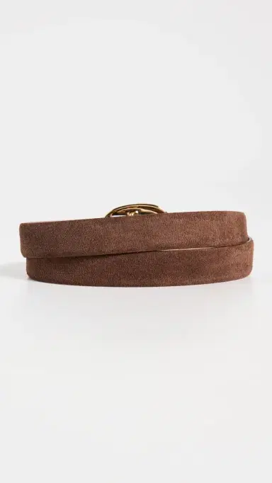 B-Low The Belt Greyson Mini Suede Belt Chocolate Gold | Thumbnail 4