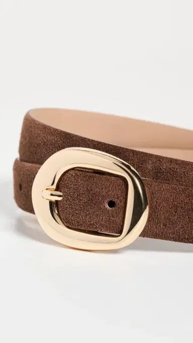 B-Low The Belt Greyson Mini Suede Belt Chocolate Gold | Thumbnail 5