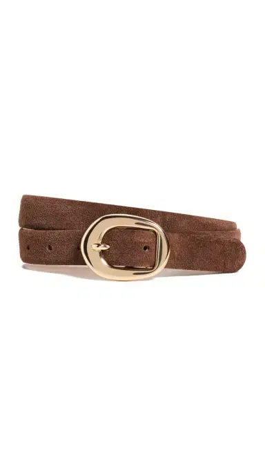B-Low The Belt Greyson Mini Suede Belt Chocolate Gold | Thumbnail 6