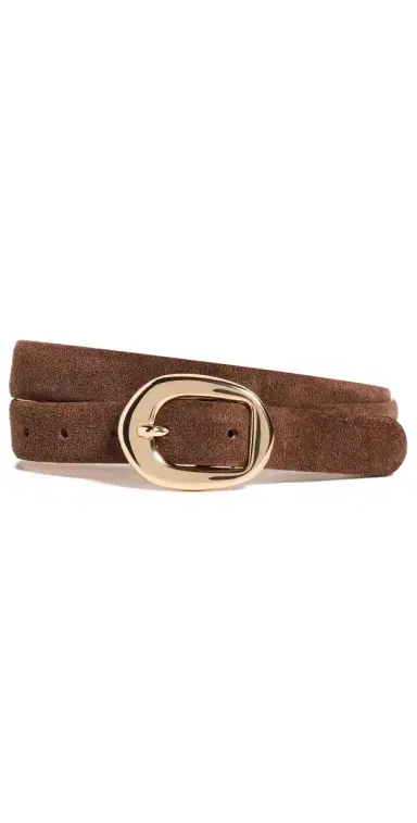 B-Low The Belt Greyson Mini Suede Belt Chocolate Gold | Thumbnail 1