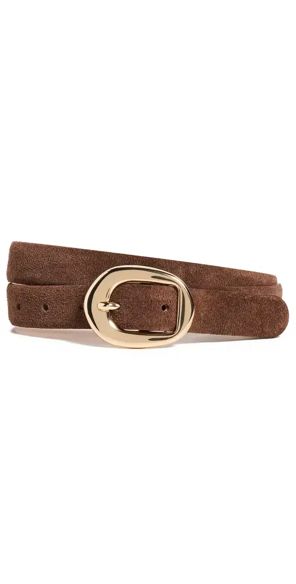 B-Low The Belt Greyson ini Suede Belt Chocolate Gold