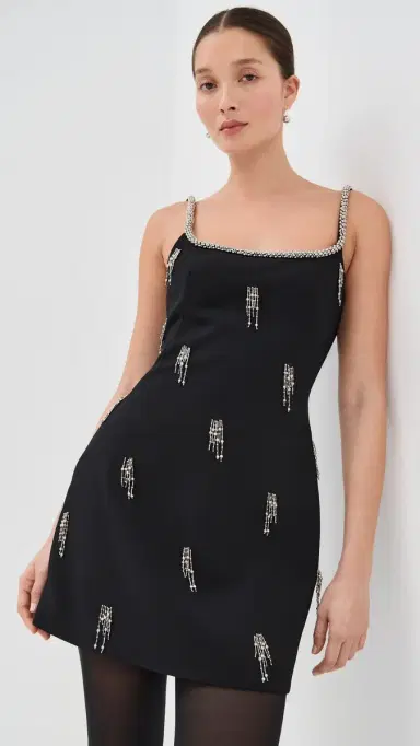 SIMKHAI Amy Mini Dress Black | Thumbnail 2