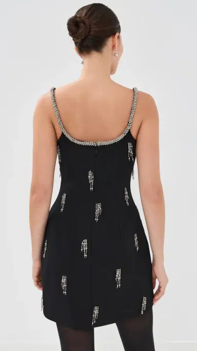 SIMKHAI Amy Mini Dress Black | Thumbnail 3