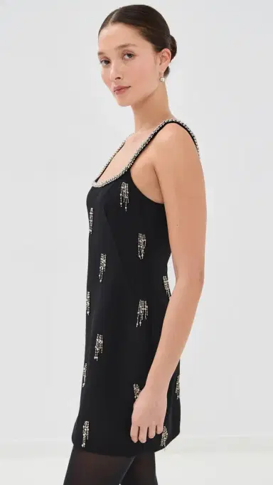 SIMKHAI Amy Mini Dress Black | Thumbnail 4