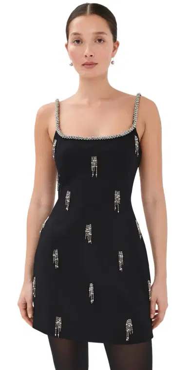 SIMKHAI Amy Mini Dress Black | Thumbnail 1