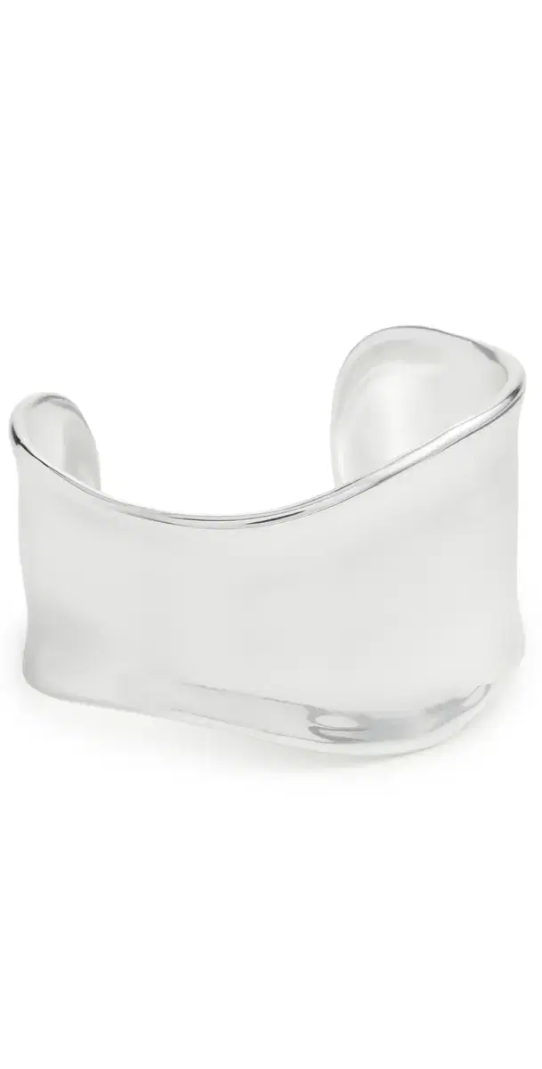 Wide Cuff Bracelet Vintage Silver One Size