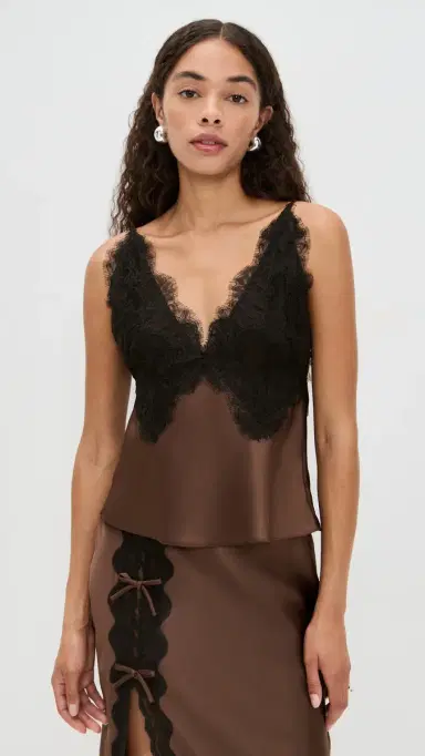 LoveShackFancy Elloryn Top Chocolate Brown | Thumbnail 2 LoveShackFancy Elloryn Top Chocolate Brown | Thumbnail 2
