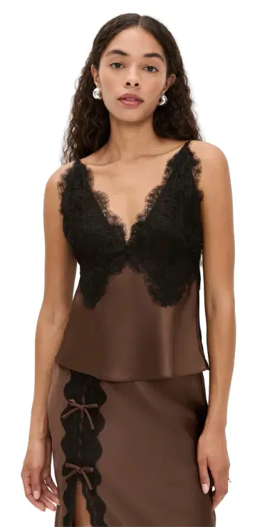 LoveShackFancy Elloryn Top Chocolate Brown | Thumbnail 1 LoveShackFancy Elloryn Top Chocolate Brown | Thumbnail 1