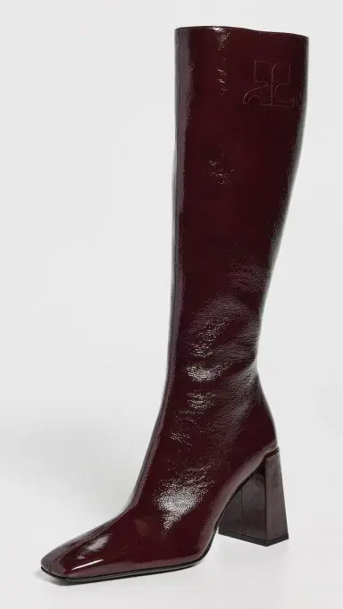 Courrèges Heritage Shadow Naplack Boots Burgundy | Thumbnail 2 Courrèges Heritage Shadow Naplack Boots Burgundy | Thumbnail 2