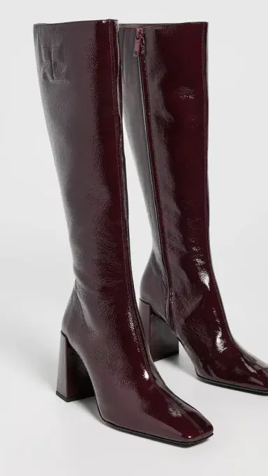 Courrèges Heritage Shadow Naplack Boots Burgundy | Thumbnail 5 Courrèges Heritage Shadow Naplack Boots Burgundy | Thumbnail 5