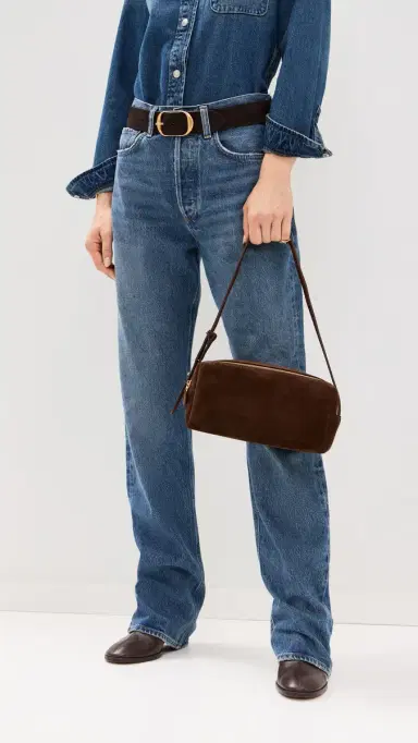 Elleme Trousse Suede Shoulder Bag Brownie One Size | Thumbnail 3