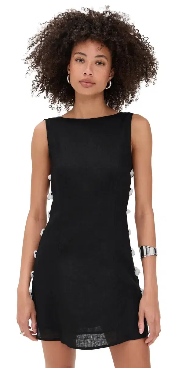 Tia Linen ini Dress Black Black