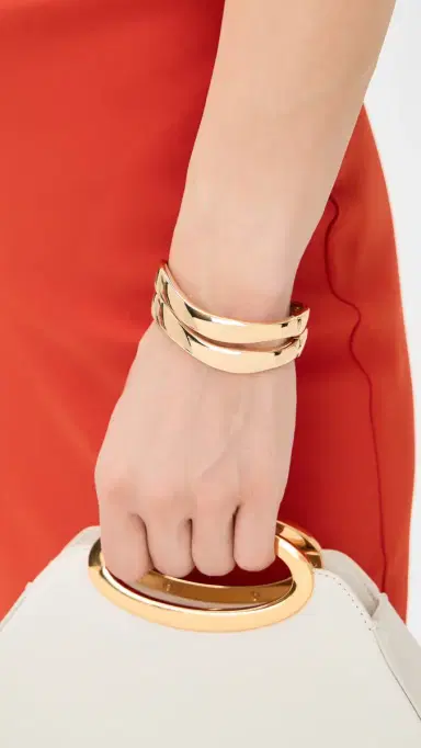 BaubleBar Tiana Bangle Set Gold One Size | Thumbnail 3
