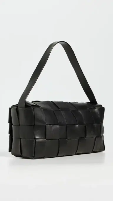 St. Agni Woven Envelope Mini Tote Black One Size | Thumbnail 4
