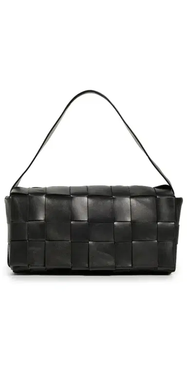 St. Agni Woven Envelope Mini Tote Black One Size | Thumbnail 1