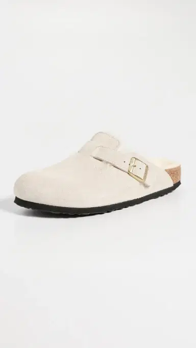 Birkenstock Boston Shearling Clogs Antique White/Antique White 36 | Thumbnail 2