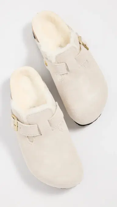 Birkenstock Boston Shearling Clogs Antique White/Antique White 36 | Thumbnail 5