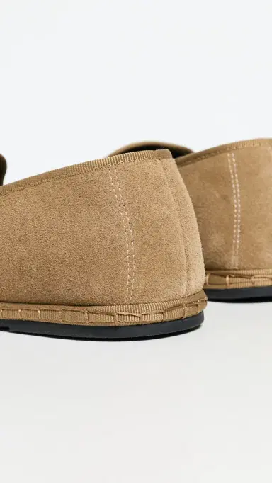 Soludos The All-Weather Suede Loafers Camel Brown | Thumbnail 3