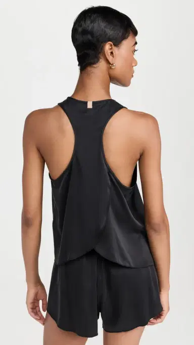 Lunya Washable Silk Tulip Back Set Immersed Black | Thumbnail 3