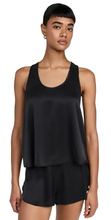 Lunya Washable Silk Tulip Back Set Immersed Black | Thumbnail 1