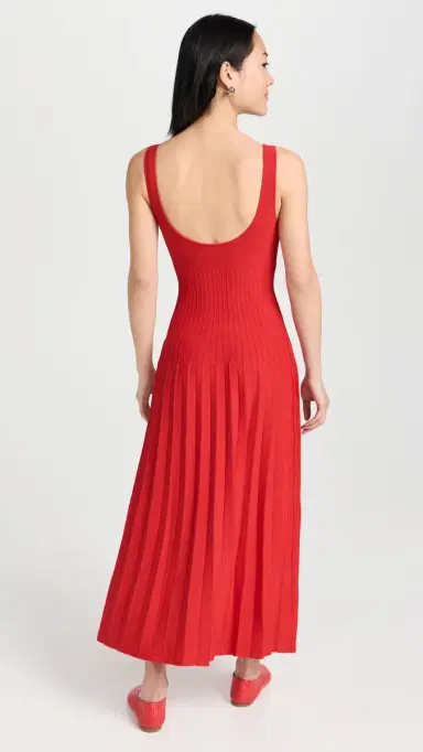 Staud Ellison Dress Red Rose L | Thumbnail 3