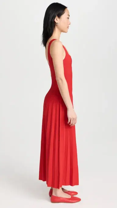 Staud Ellison Dress Red Rose L | Thumbnail 4