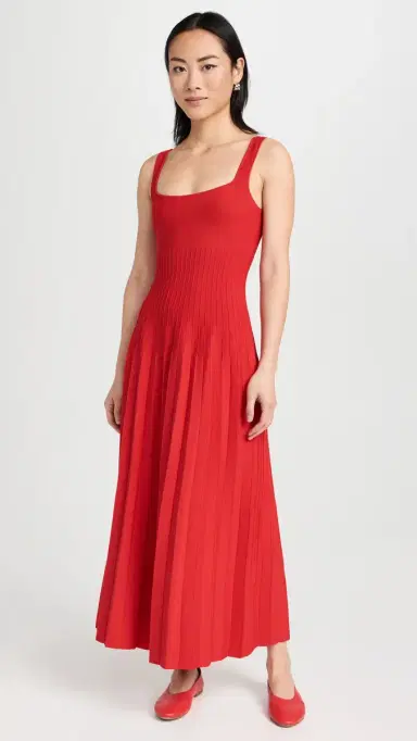 Staud Ellison Dress Red Rose L | Thumbnail 5
