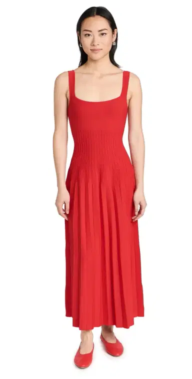 Staud Ellison Dress Red Rose L | Thumbnail 1