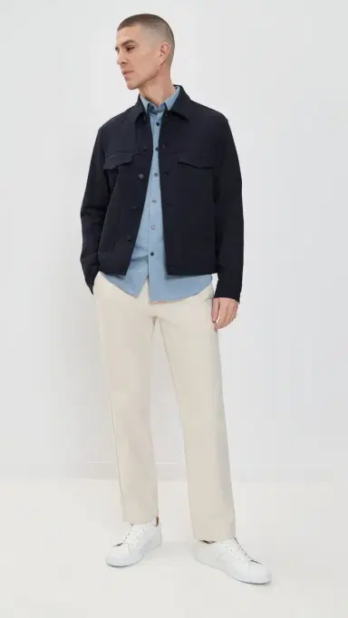 Theory River Jacket in Neoteric Twill Dark Navy M | Thumbnail 5 Theory River Jacket in Neoteric Twill Dark Navy M | Thumbnail 5