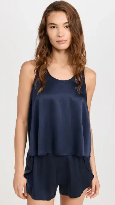 Lunya Washable Silk Tulip Back Set Deep Blue | Thumbnail 2