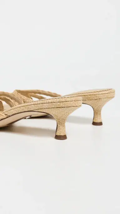 Sam Edelman Camille 2 Heeled Mules Tan Raffia | Thumbnail 4