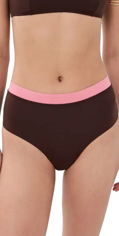 Staud Devon Bikini Bottoms Brown/Colorblock | Thumbnail 1 Staud Devon Bikini Bottoms Brown/Colorblock | Thumbnail 1