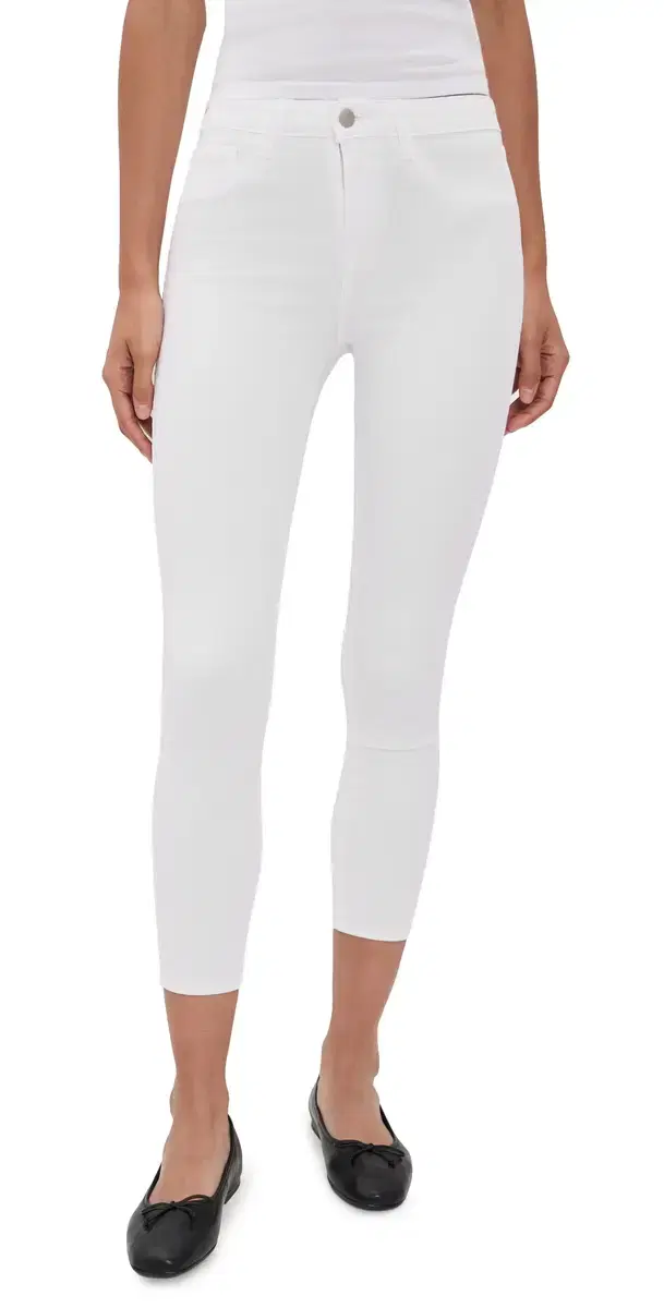 L'AGENCE Margot High Rise Skinny Jeans Blanc