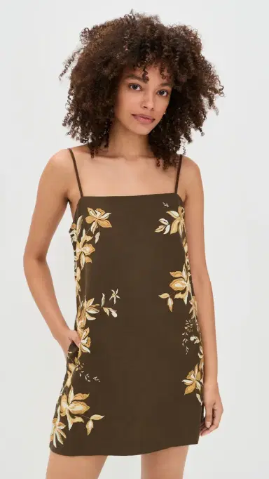 Hemant & Nandita Mini Dress Brown | Thumbnail 2