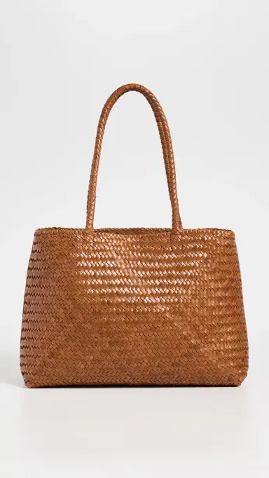 Madewell The Handwoven Leather Tote Burnt Sienna One Size | Thumbnail 2