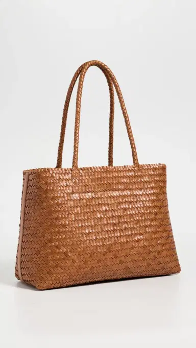 Madewell The Handwoven Leather Tote Burnt Sienna One Size | Thumbnail 4